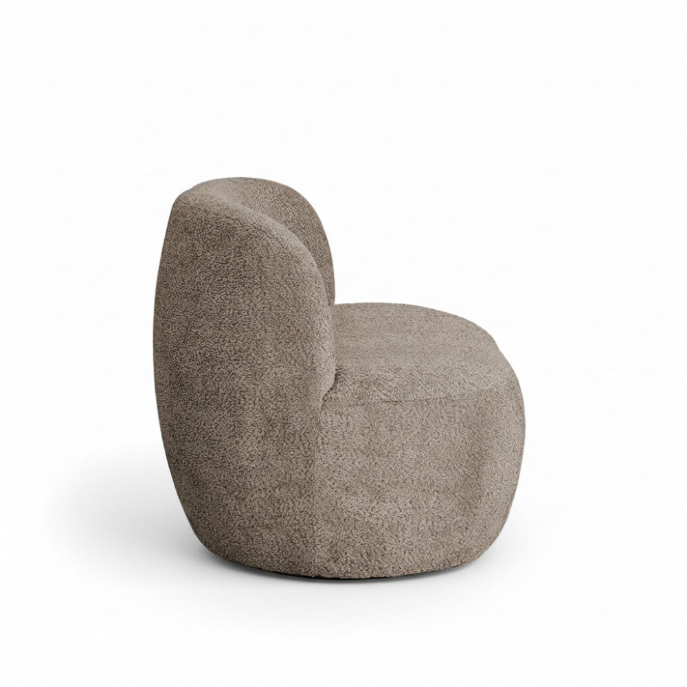 Mo - Banquette 2 Places - Tissu Bouclette - Taupe