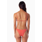 Rhythm - Seaside High Waisted Bikini Bottom - Ruby - Women