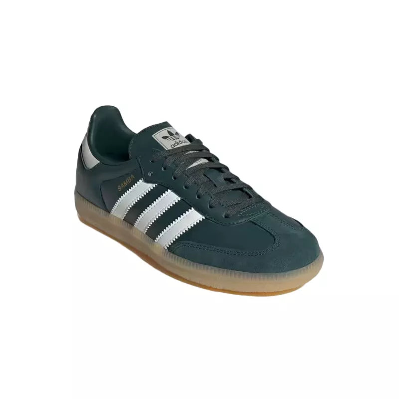 Adidas - Originals Samba OG Junior Trainers - Dark Green, White, Grey