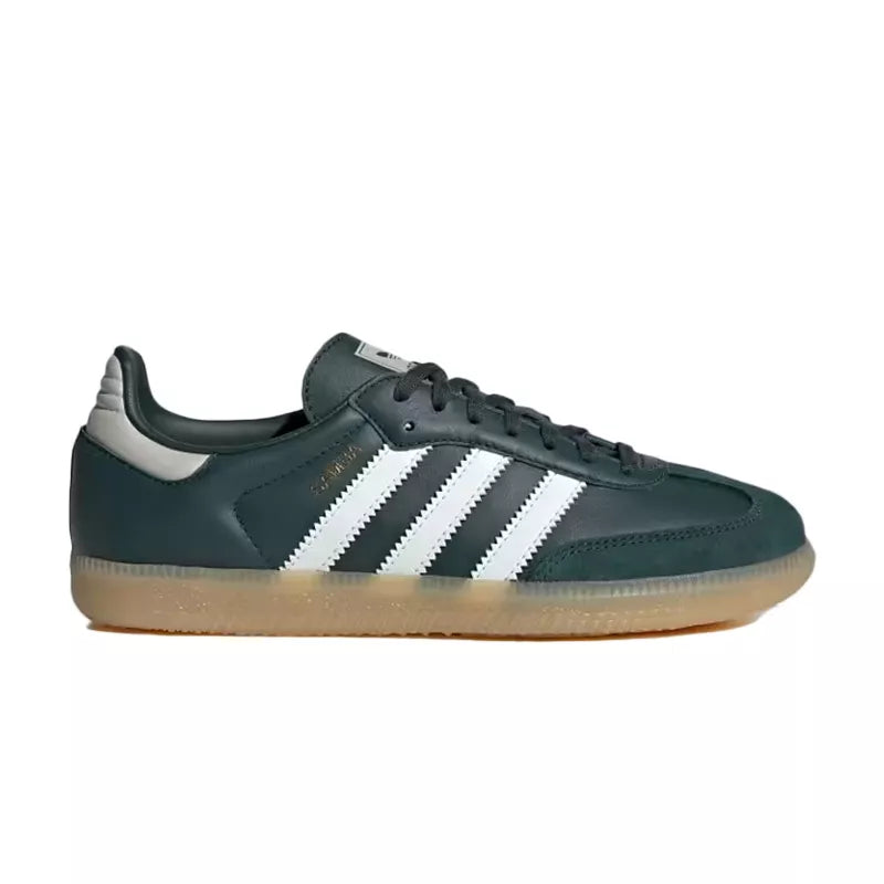 Adidas - Originals Samba OG Junior Trainers - Dark Green, White, Grey