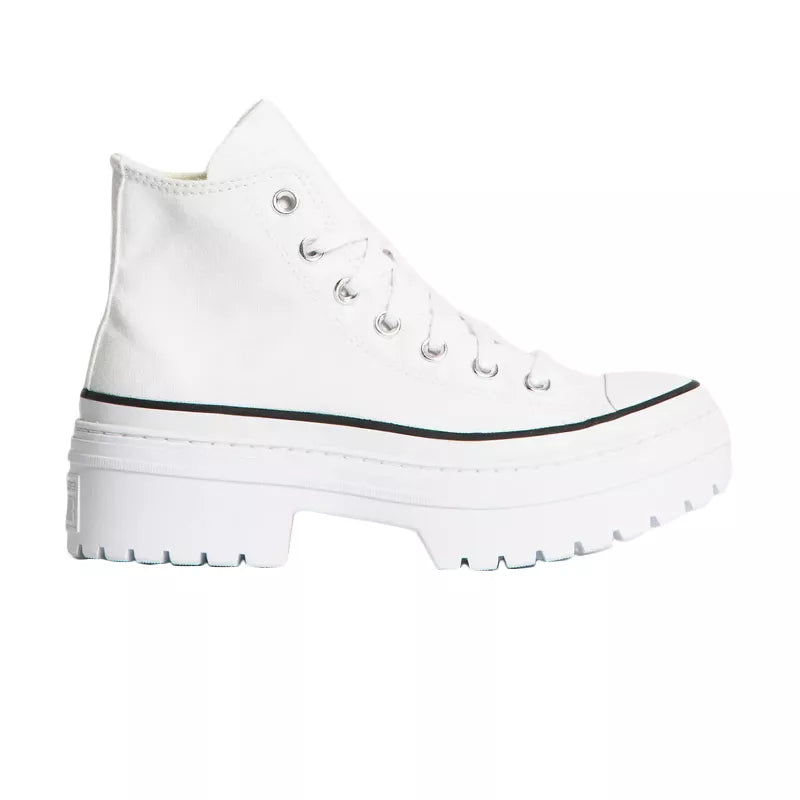 All Star Lugged Heel Platform Sneakers - White/Black