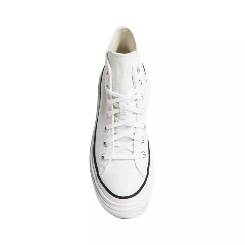 All Star Lugged Heel Platform Sneakers - White/Black