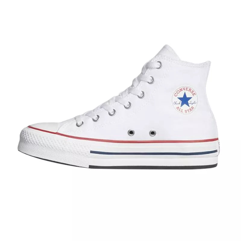 Baskets Converse Canvas All Star Lift Hi Jr - Blanc/Bleu