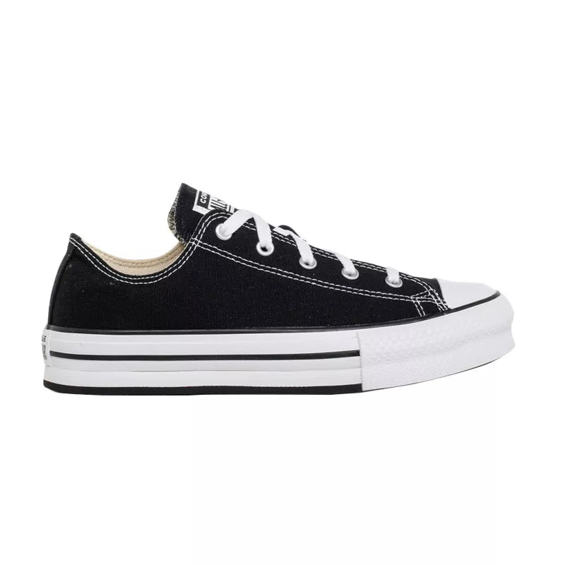 Canvas All Star Lift Hi Jr Sneakers - Black/White