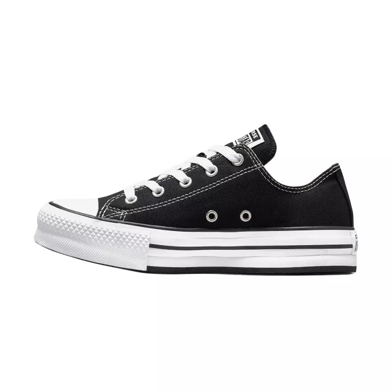 Canvas All Star Lift Hi Jr Sneakers - Black/White