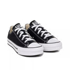 Canvas All Star Lift Hi Jr Sneakers - Black/White