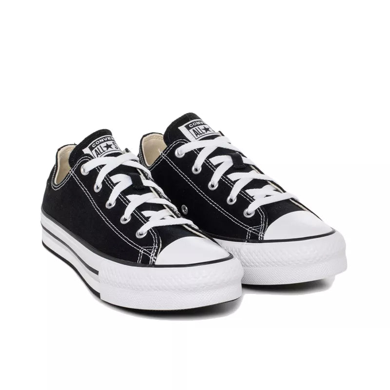 Canvas All Star Lift Hi Jr Sneakers - Black/White