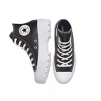 Converse Chuck Taylor All Star Lugged Leather Sneakers - Black, White.
