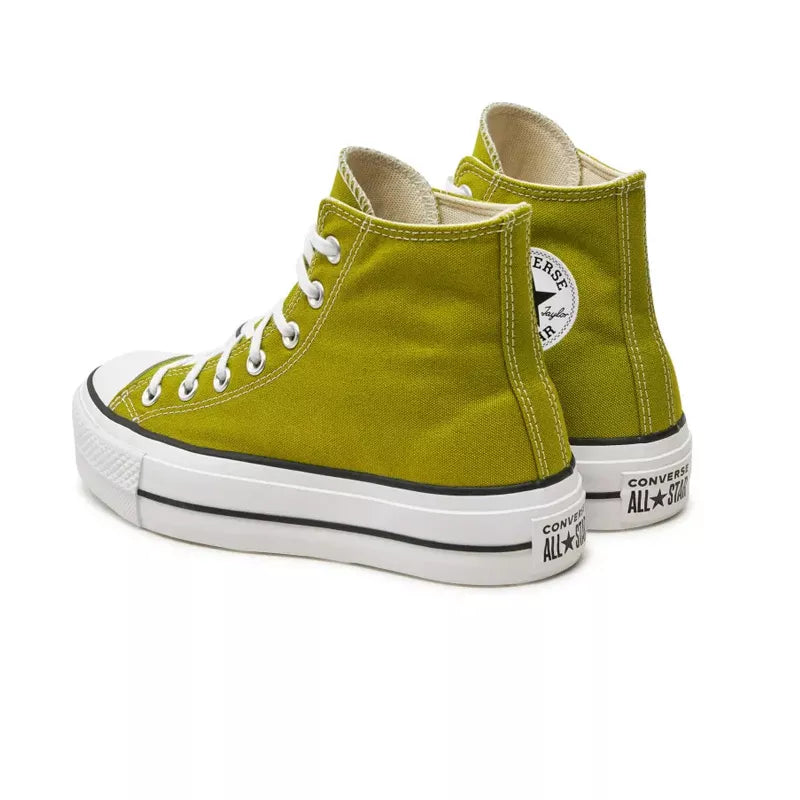 Converse Platform Canvas Hi Sneakers - Khaki/White