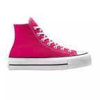 Zapatillas altas de lona con plataforma - Rosa/Blanco