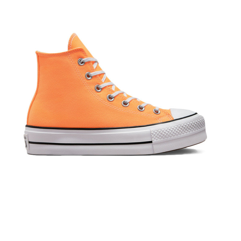 Canvas Hi Platform Sneakers - Orange