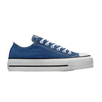 Canvas Hi Platform Sneakers - Blue And White