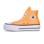 Canvas Hi Platform Sneakers - Orange