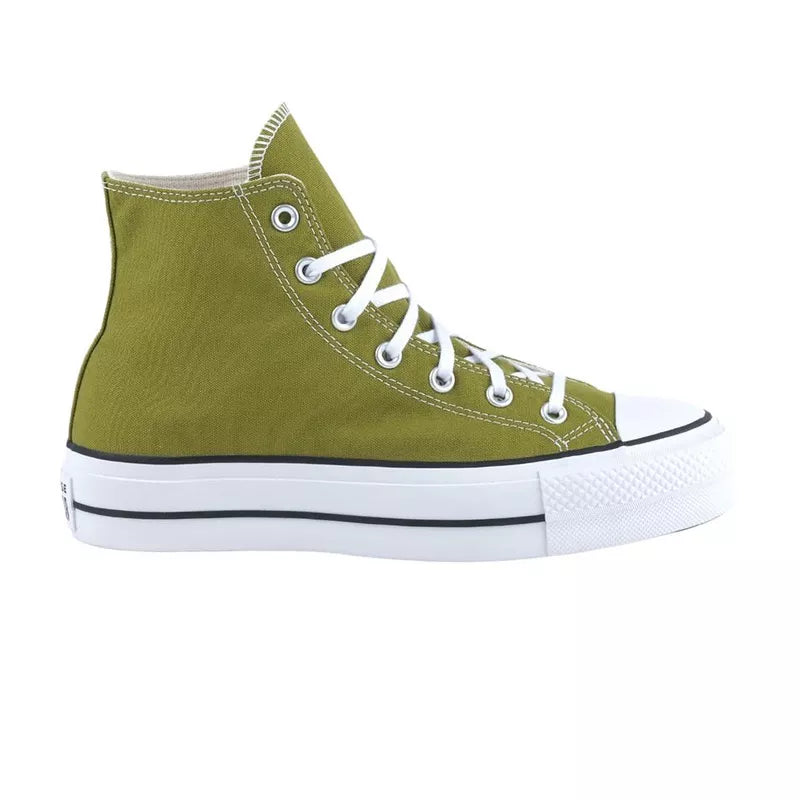 Converse Platform Canvas Hi Sneakers - Khaki/White