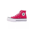 Zapatillas altas de lona con plataforma - Rosa/Blanco