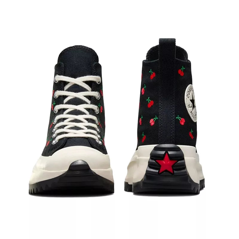 Baskets Run Star Hike Hi - Noir Et Rouge