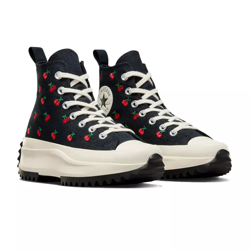 Baskets Run Star Hike Hi - Noir Et Rouge