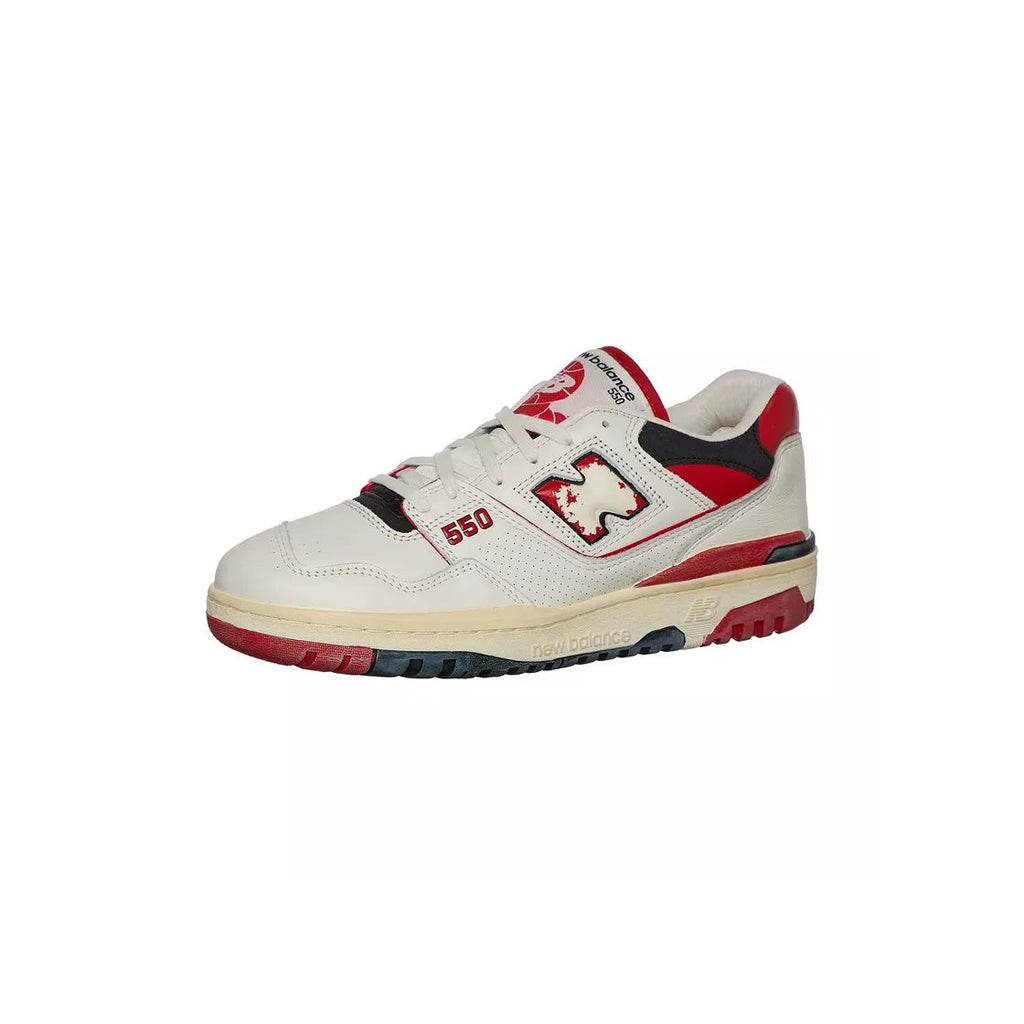 Zapatillas Bb550 - Blanco y rojo
