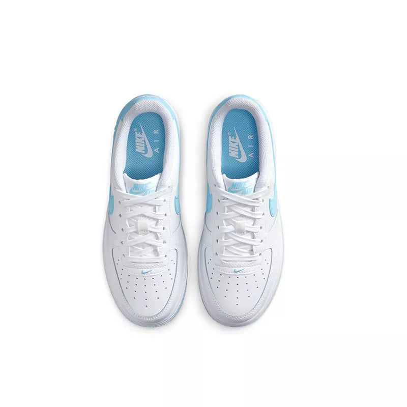 Baskets Air Force 1 (Gs) - Blanc Et Bleu Ciel