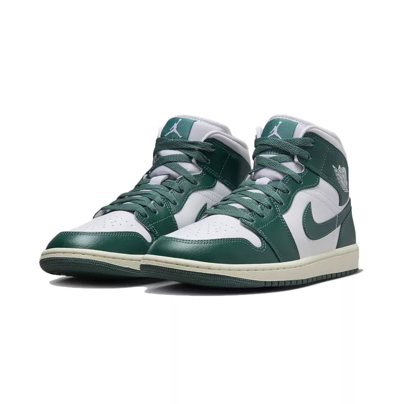 Baskets Nike Air Jordan 1 Mid - Blanc/Vert