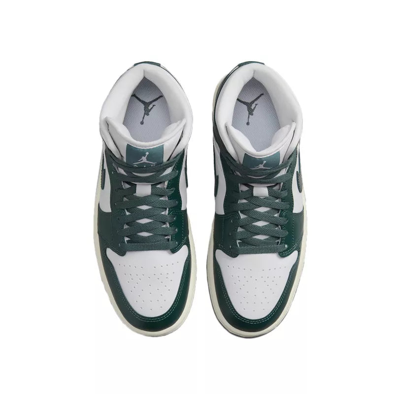 Baskets Nike Air Jordan 1 Mid - Blanc/Vert