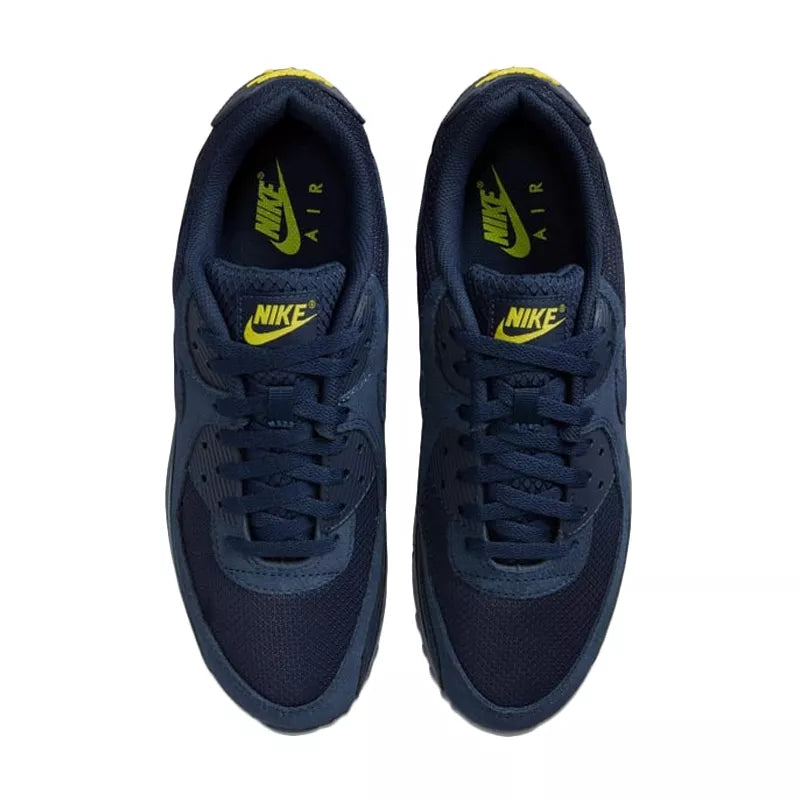 Nike Air Max 90 Sneakers - Navy Blue, Yellow.
