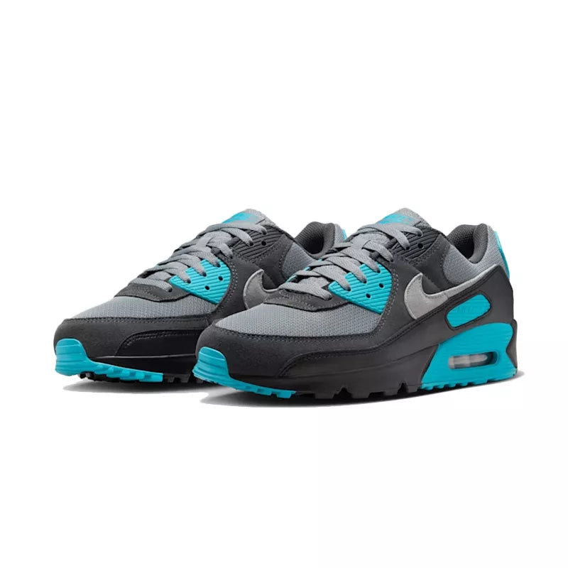 Baskets Nike Air Max 90 - Gris, Noir, Bleu Turquoise