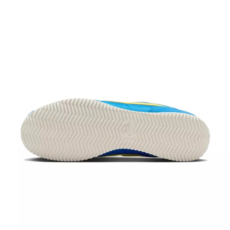 Baskets Nike Cortez Basic Nylon - Bleu Ciel/Blanc/Jaune