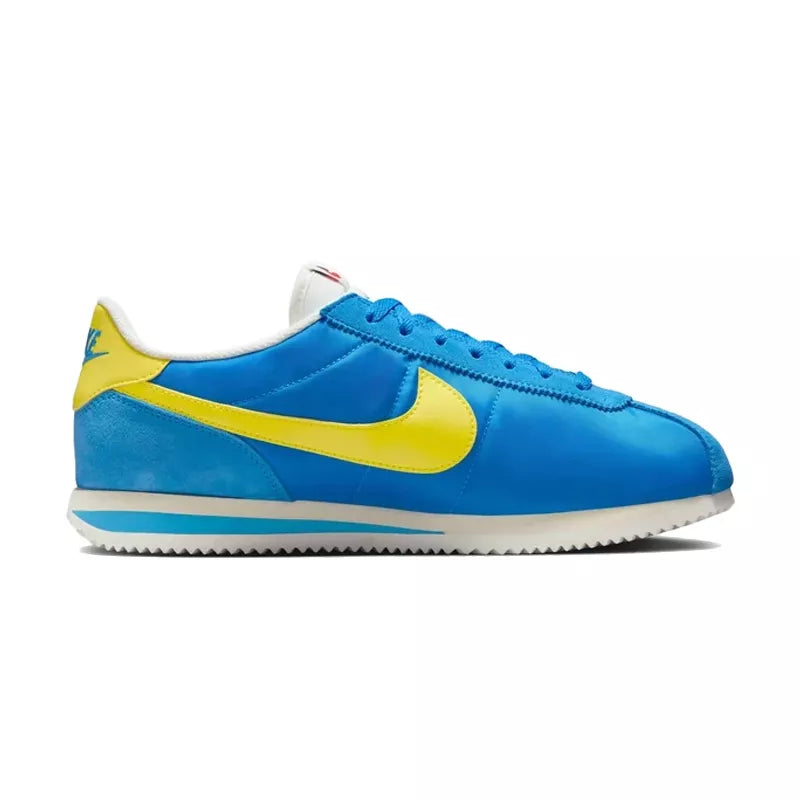 Baskets Nike Cortez Basic Nylon - Bleu Ciel/Blanc/Jaune
