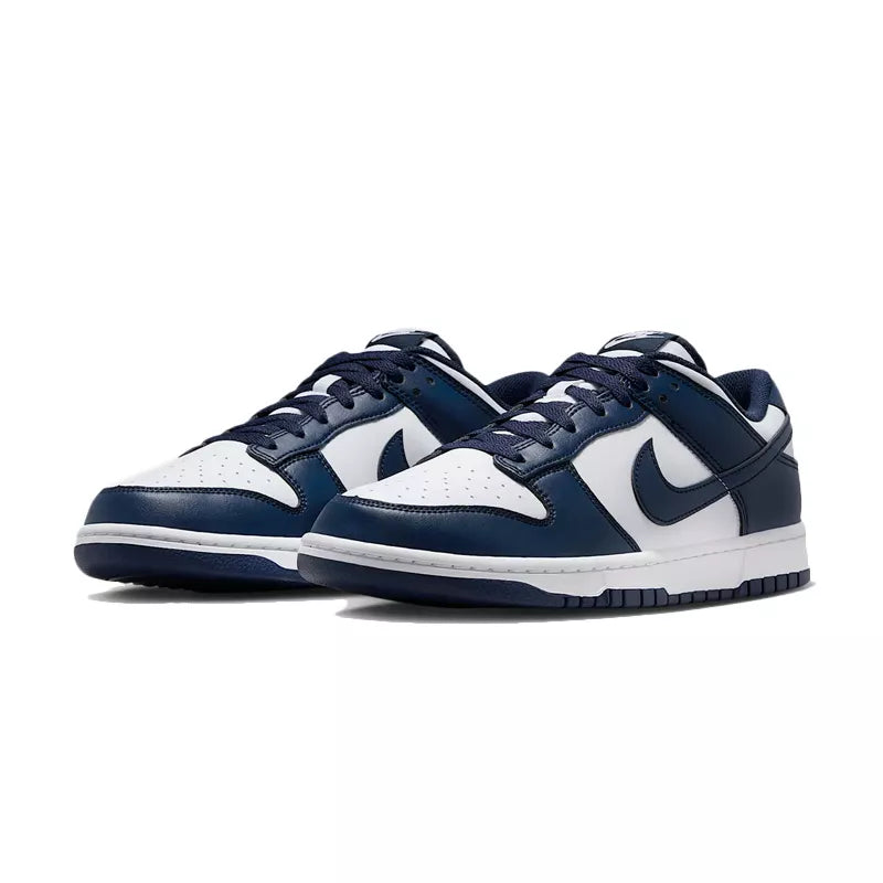 Baskets Nike Dunk Low Retro - Marine Blanc