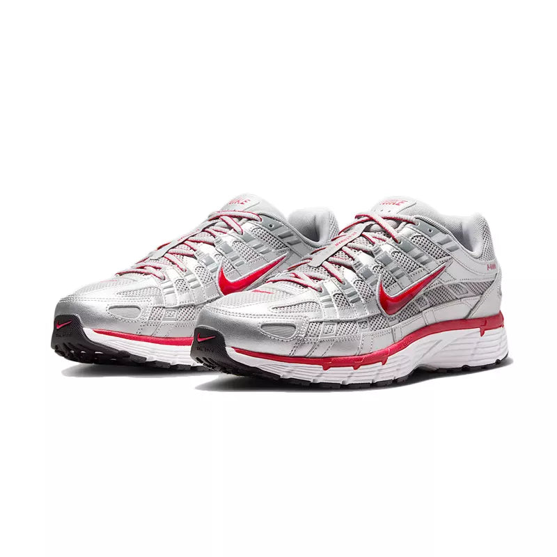 Baskets Nike P-6000 - Gris/Argent/Rouge