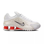 Baskets Nike Shox R4 Gs - Blanc Et Rouge
