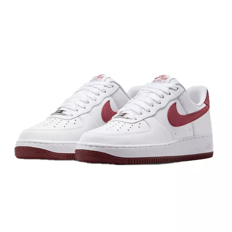 Baskets W Air Force 1 07 - Blanc Et Bordeaux