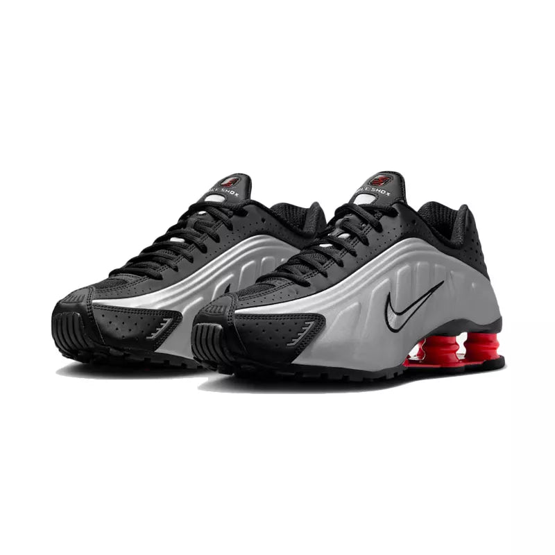 Nike W Shox R4 Sneakers - Black, Silver, Red