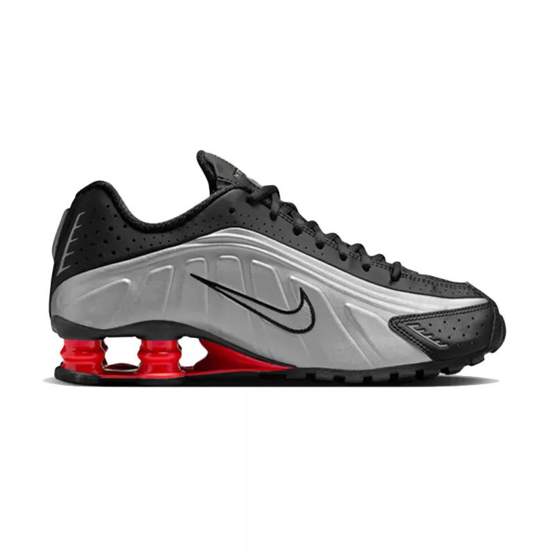 Nike W Shox R4 Sneakers - Black, Silver, Red
