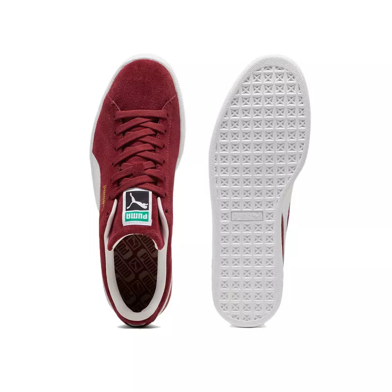 Zapatillas Puma Suede Classic - Burdeos, Blanco