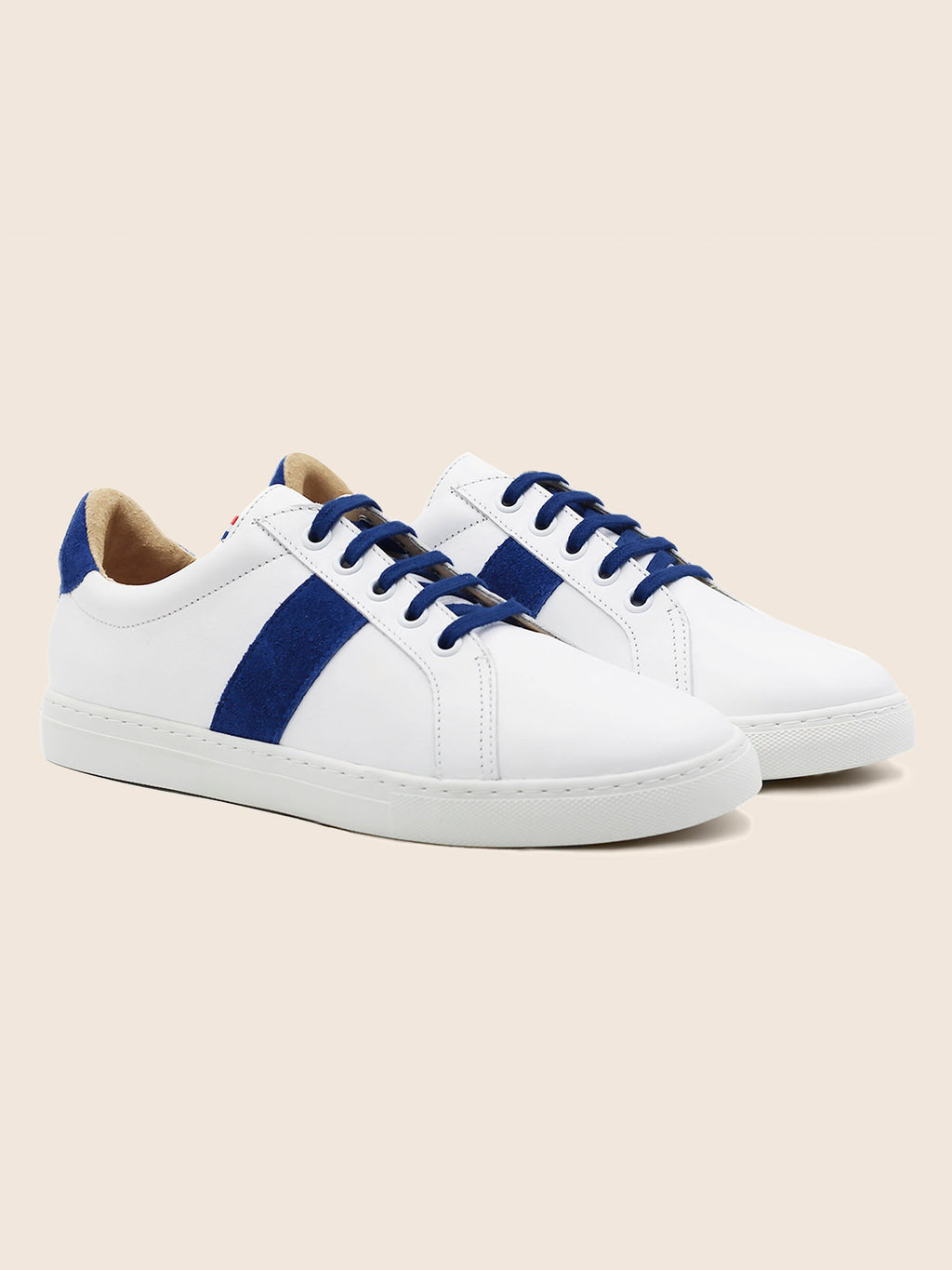 Baskets Made In France Cuir Bleu - Femme