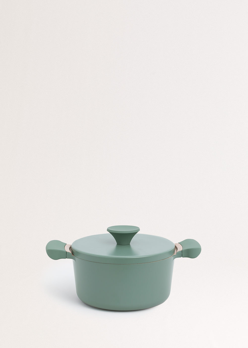 Pot Studio - 2 Cocottes En Fonte D'Aluminium & Manche En Bakélite - Vert Sauge