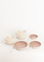 Batterie De Cuisine - 2 Cocottes Pot Studio + 3 Poêles Pan Studio - Sable