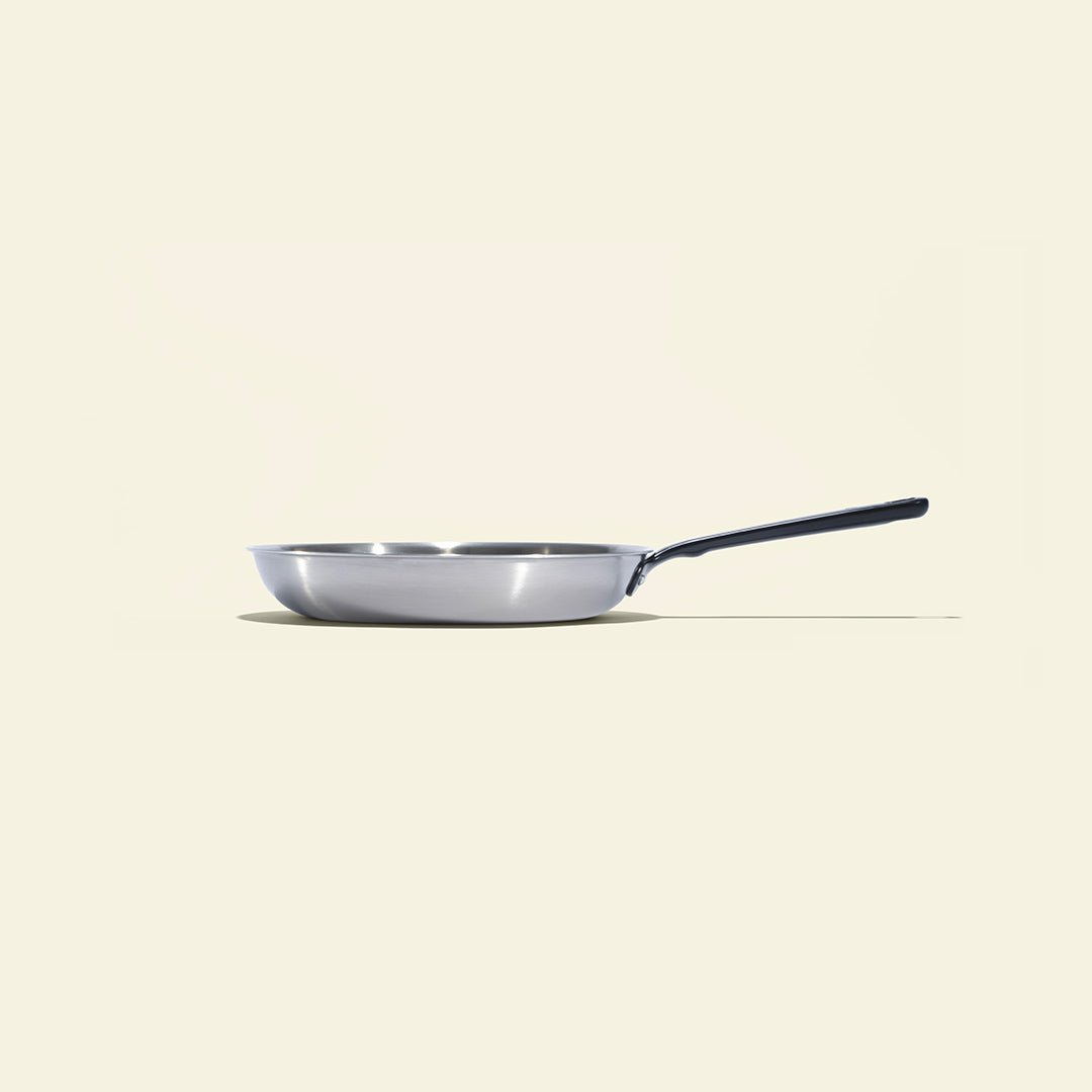 Stainless Steel Cookware Set with Black Handles, 7 Pieces