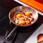 Stainless Steel Cookware Set with Black Handles, 7 Pieces