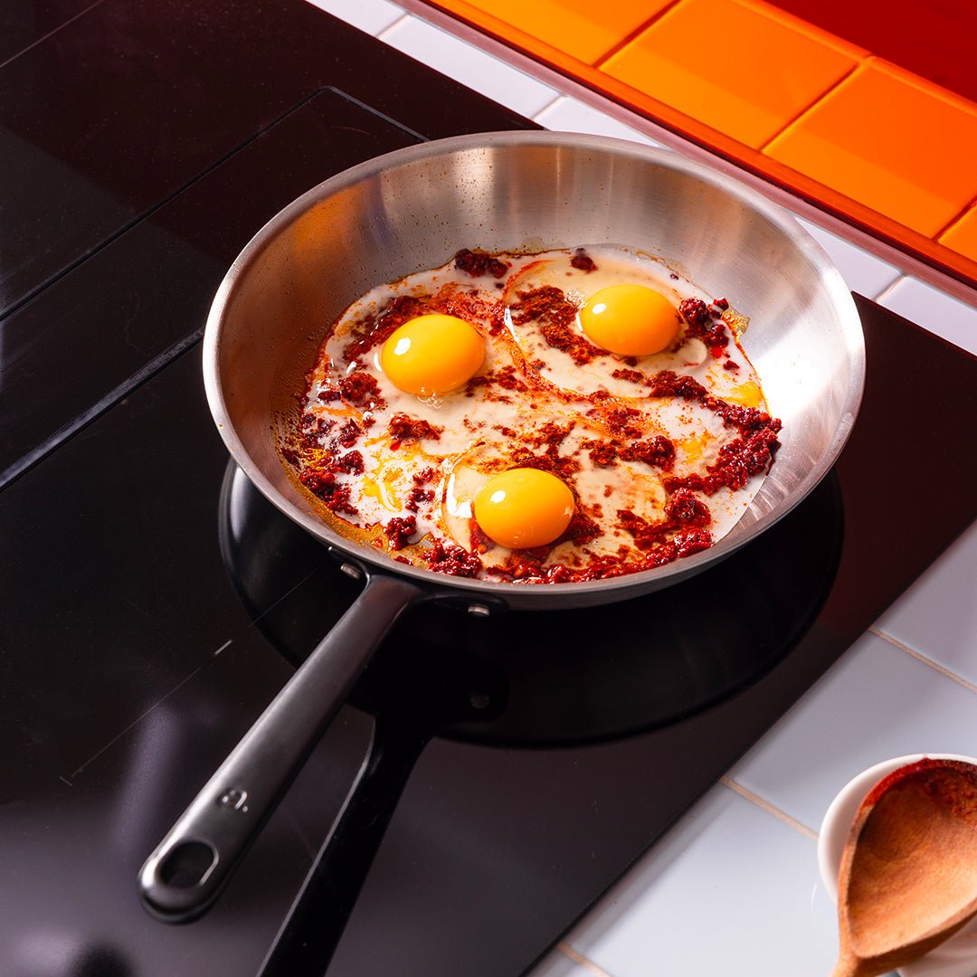 Stainless Steel Cookware Set with Black Handles, 7 Pieces