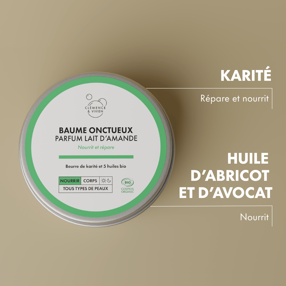 Bálsamo untuoso con aroma a leche de almendras - Clémence & Vivien