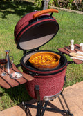 Barbecue Kamado - Barbecue Fumoir En Céramique - Rouge