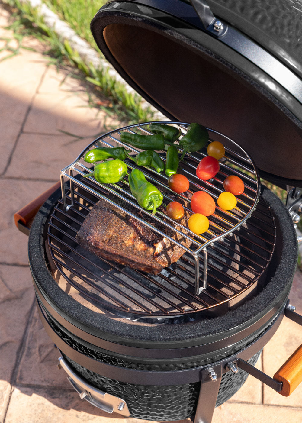 Kamado Barbecue - Ceramic Smoker Barbecue - Black