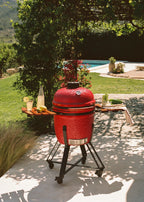 Barbecue Kamado - Barbecue Fumoir En Céramique - 21" - Rouge