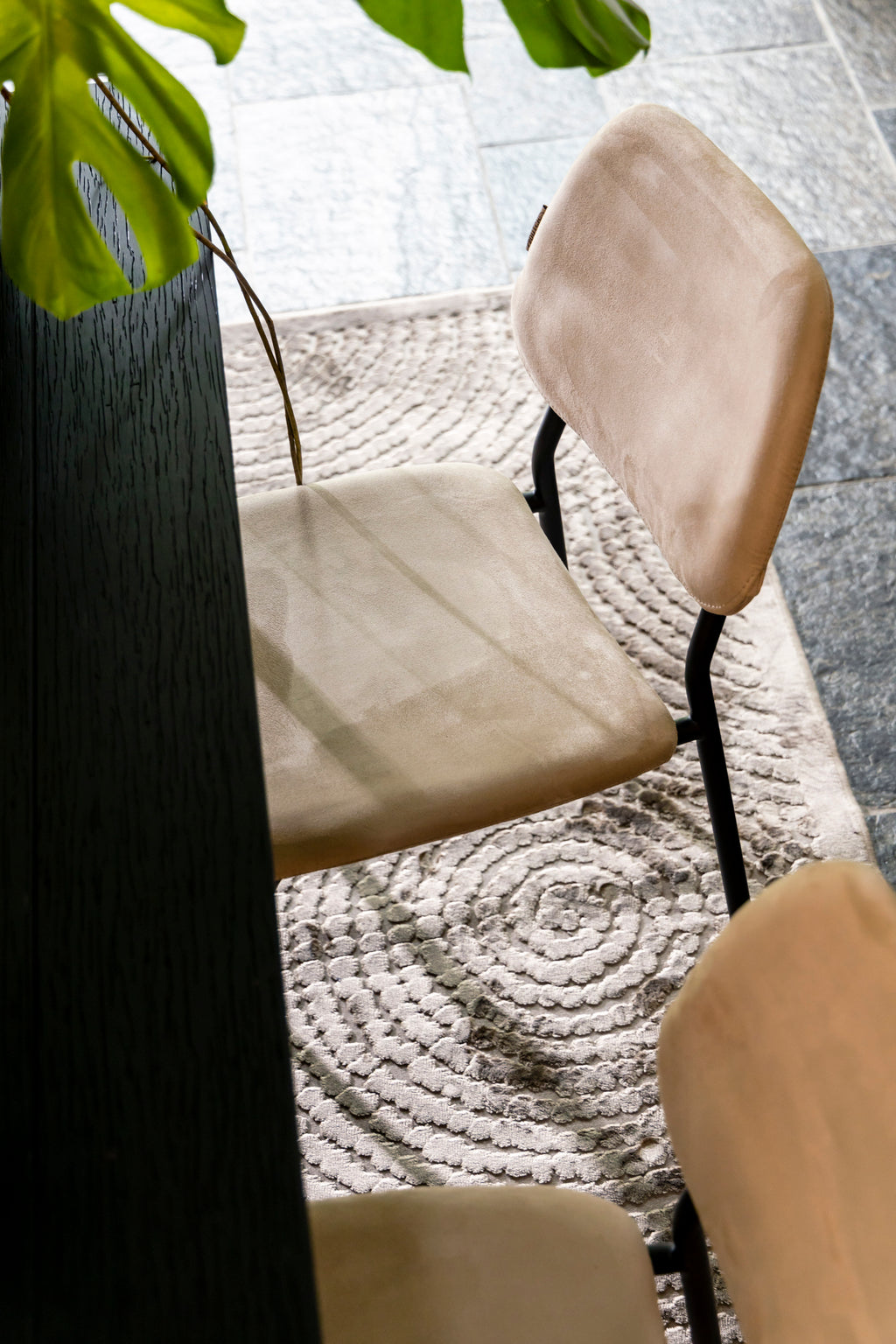 Darby - Chaise - Tissu - Beige