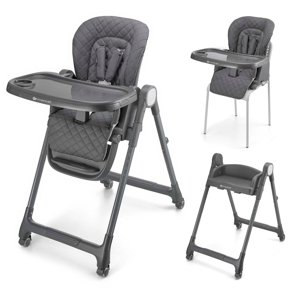 Chaise Haute 3-En-1 Tulo Gris