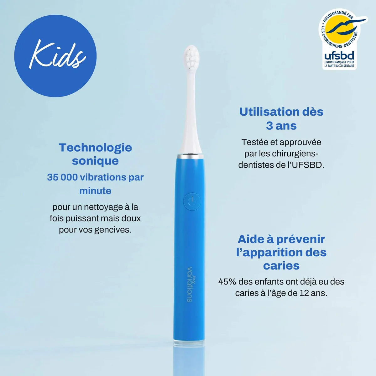 Brosse À Dents Électrique - Enfant - Bleu