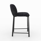 Bento - Lot De 2 Chaises Pour Ilot Central En Tissu Texturé Noir